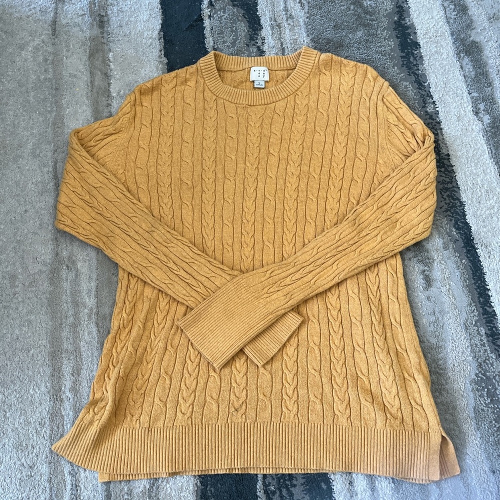 A New Day yellow sweater